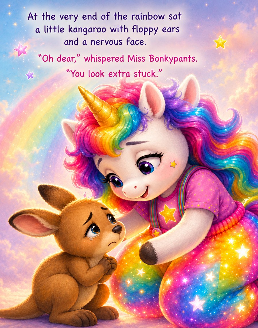 Rainbow wobbling page sample